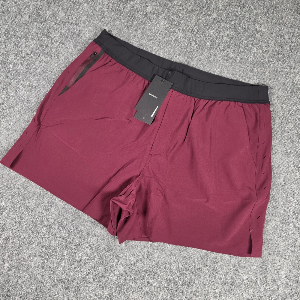 Ten Thousand Interval Short Men XXL Maroon 5-inch Inseam Lined‎ TTSH002V3 NWT